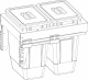 Выдвижные мусорные контейнеры 400 GEO X h440 (2*18LT), графит AKS_preview_1