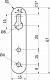 Пластинка зацепная 67*15*1,0 белый цинк (большое отверстие сверху) (уп/200шт) AKS_preview_1