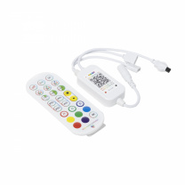 Контроллер для светодиодной ленты RGB, с пультом, музыкальный,12/24V, 72W/144W, AKS фотография