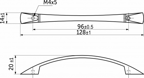 Ручка меб. скоба мет. UN90 96 мат. хром, GRIDLI_2