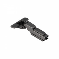 Петля полунакладная с доводчиком 45мм h0 clip-on AKS PLUS 3D узкая черная (саморезы, заглушки)