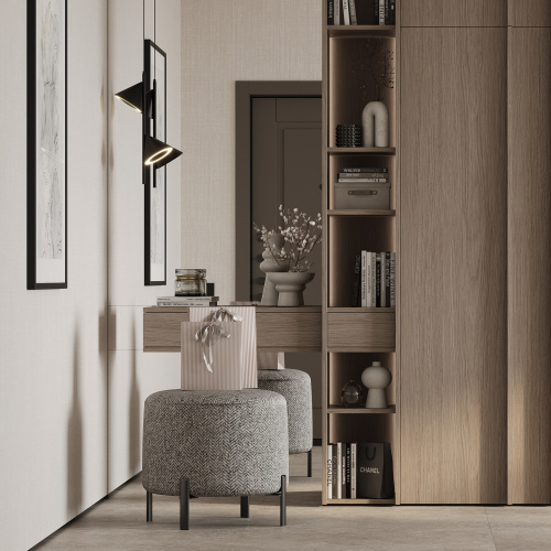 Опора меб. мет. KLEO h130 для пуфов инокс AKS_8