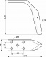 Опора меб. мет. HARMONY h130 черный муар AKS_preview_1