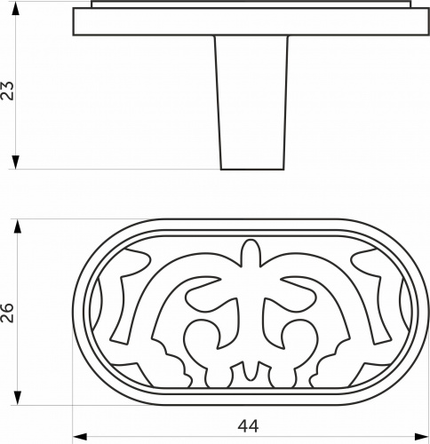 Ручка меб. кнопка мет. ELIN старое золото AKS_2