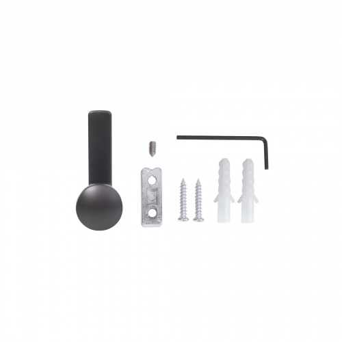 Крючок меб. однорожковый мет. KING графит AKS_6