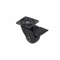 Колесо меб. ORION d35 h50 с площадкой с торм., черный AKS фотография