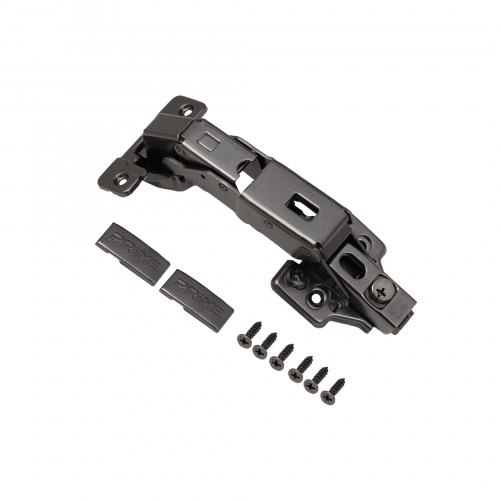 Петля 165° накладная с доводчиком 48мм h2 clip-on PRIME by AKS 3D черный никель (саморезы, заглушки) 0-е вхождение (упак. = 2 шт.)_4