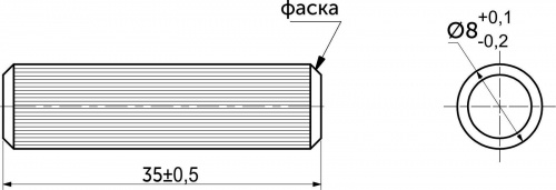 Шкант деревянный 8*35 (уп/50шт) AKS_2