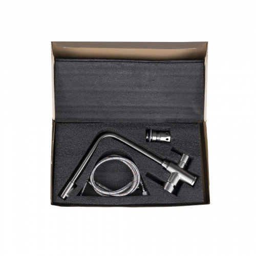 Смеситель для кухни двухрычажный, HDF-8201, сатин, AKS_3