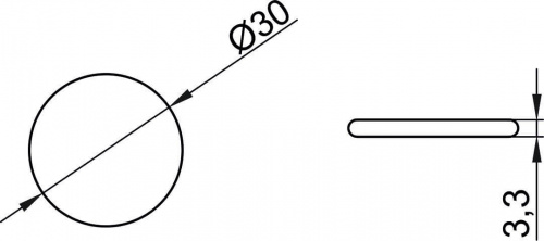 Подкладка самоприлипающая фетровая d30мм (1лист-25шт) серая AKS_2