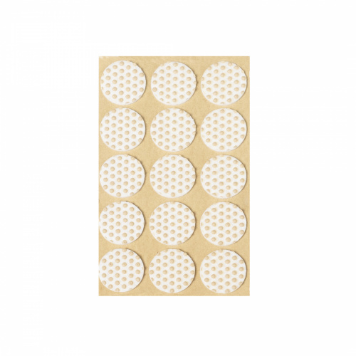 Подкладка самоприлипающая фетровая прорезиненная d30мм (1упак.=15шт), белая, Folmag_1