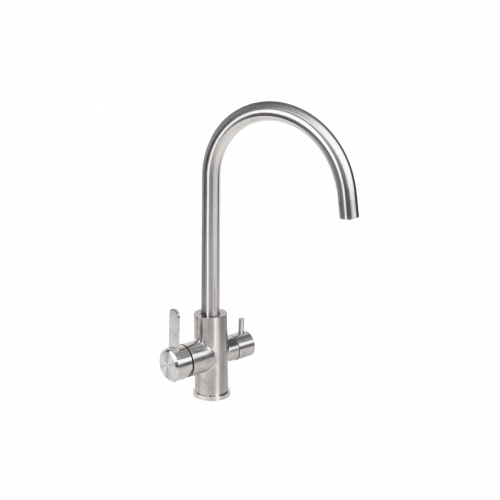 Смеситель для кухни двухрычажный, HDF-8204, сатин, AKS_1