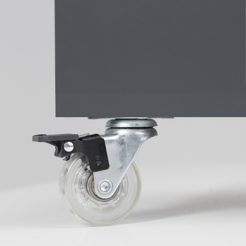 Колесо меб. SHIFT d50 h67 с площадкой с торм., прозрачный AKS_4