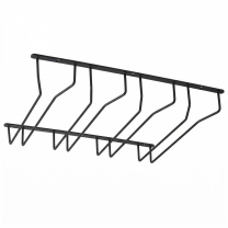 Держатель подвесной для бокалов четырехрядный, черный AKS фотография