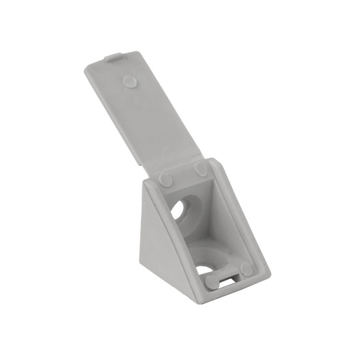 Уголок пластиковый одинарный 20*20 с крышкой совместно пепел 02 (уп/500 шт) AKS_3