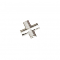 Соединитель-крестик к декору Z-22, серебро, РП фотография