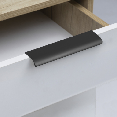 Ручка меб. накладная алюм. MONBLAN 160/200 черный матовый, AKS_6