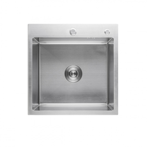 Мойка н/сталь, квадратная одночашевая, 500*500мм, cатин, врезн на/вровень столешнице, AKS (3,2мм)_3