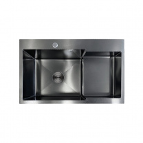 Мойка н/сталь, прямоугольная одночашевая, 780*480мм, графит, мойка слева, врезн на/вровень столешнице, AKS (3,2мм) Мойка н/сталь, прямоугольная одночашевая, 780*480мм, графит, мойка слева, врезн на/вровень столешнице, AKS (3,2мм)
