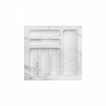 Лоток для столовых приборов 500 MARBLE 435*430, бело-серый мрамор AKS фотография