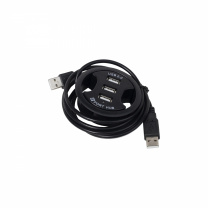 Разветвитель USB, 3 выхода, черный, AKS