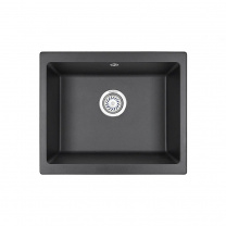 Мойка кварц, прямоугольная, 5551, 550*460мм, черный металлик, под столешницу, Granula фотография