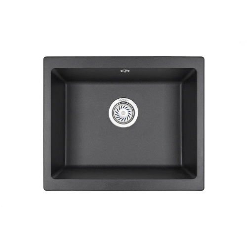 Мойка кварц, прямоугольная, 5551, 550*460мм, черный металлик, под столешницу, Granula_1