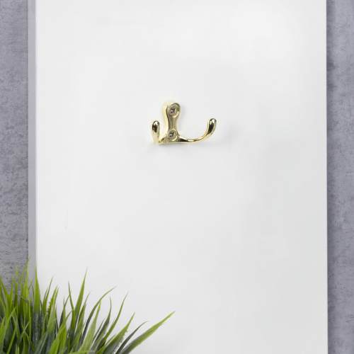 Крючок меб. двухрожковый мет. WP19 золото GRIDLI_3