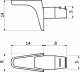 Полкодержатель для корпусных полок мет. SEKURA 2 никель (1уп.=5тыс.шт) AKS_preview_1