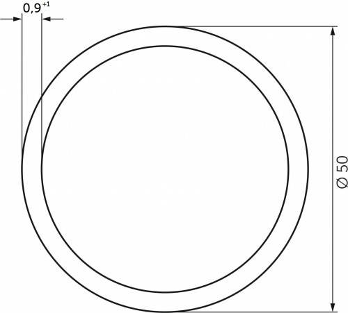 Труба d50 L-3000 (2,85кг/1,0мм), хром AKS_2