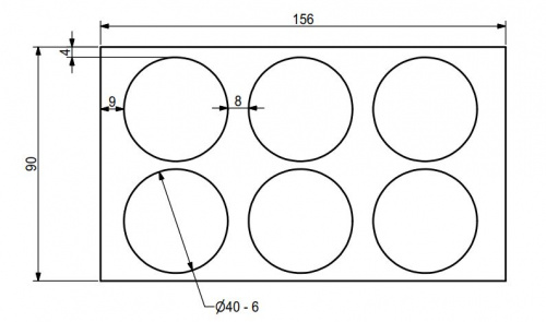 Заглушка самоприлипающая d40 белый (40320) AKS (лист-6шт.)_2