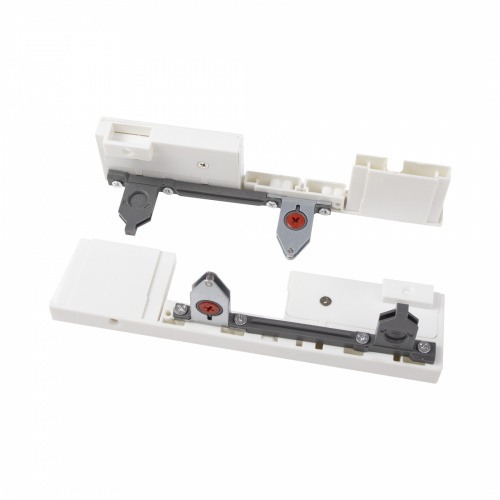 Держатель передней стенки внутреннего ящика H=175 Slimbox AKS белый с рейлингом на фасаде_1