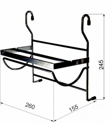 Корзина на трубу d16 для бумаги CWJ207 хром AKS LIGHT_2