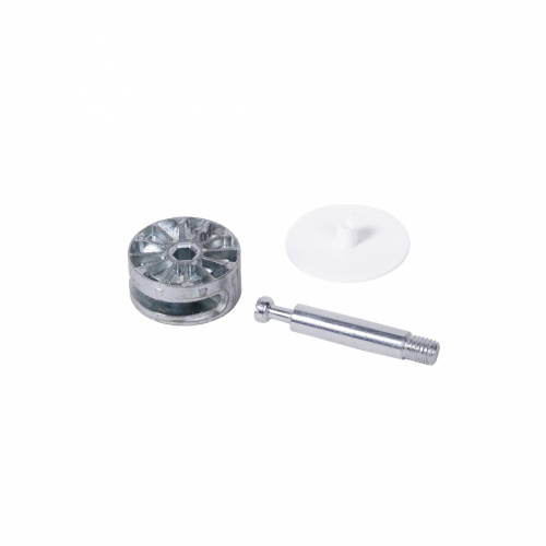 Эксцентриковая стяжка усиленная 35мм +шток 55мм H-type (белая заглушка в комплекте) (уп/100компл) AKS_1