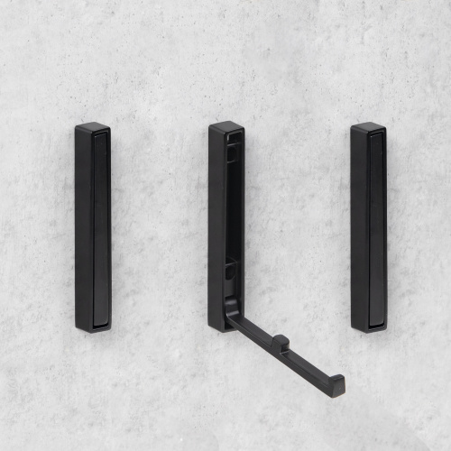 Крючок меб. однорожковый мет. STEP черный матовый AKS_4