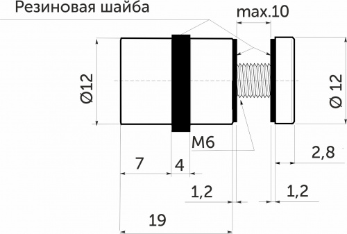 Крепление стеклянной полки мет. одинарный хром AKS_2