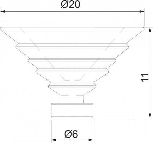 Присоска для стекла d20мм (565A) AKS_2