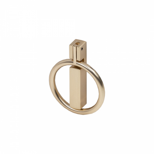 Ручка меб. кнопка мет. ROUND брашированное золото, AKS_1