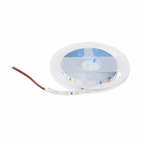 Лента светодиодная - 4,8W/m, 24V, 8мм, 2835, 60 д/м, IP20, холодный белый (6000K), CRI>80, 550 Lm, 5м, AKS_1
