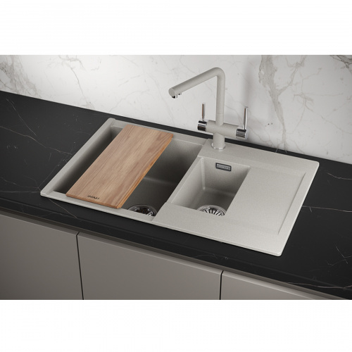 Мойка кварцевая, прямоугольная, GR-7808 Estetica, 780*500мм, базальт, Granula_4