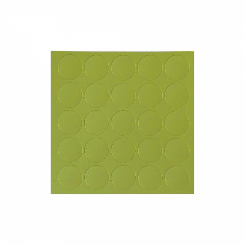 Заглушка самоприлипающая к конфирматам лайм (14067) FOLMAG (лист-25шт.)_1