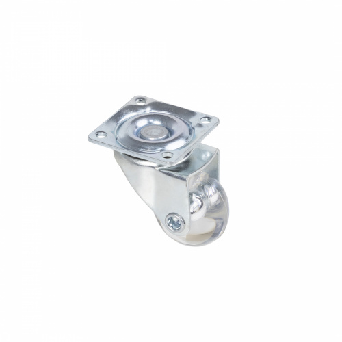 Колесо меб. CRYSTAL/1 d35 h51 с площадкой, прозрачный AKS_1