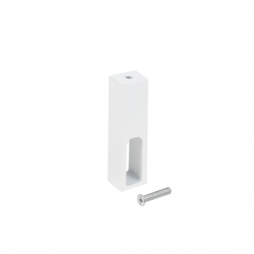 Держатель штанги гардеробной прямоуг. FAME/2 проходной, белый AKS_3