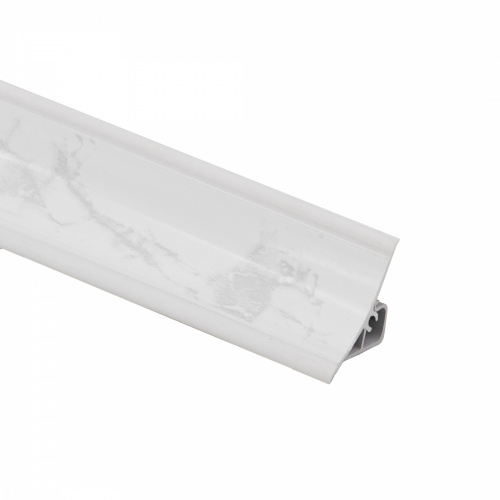 Плинтус ПВХ к столешнику LР мрамор леванто белый (83) EL-MECH-PLAST (1шт=3м.п.)_1
