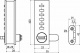 Замок для распашной двери кодовый электронный 601 AKS с ключом_preview_1