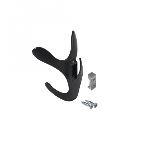 Крючок меб. четырехрожковый мет. KORAL черный матовый AKS_5