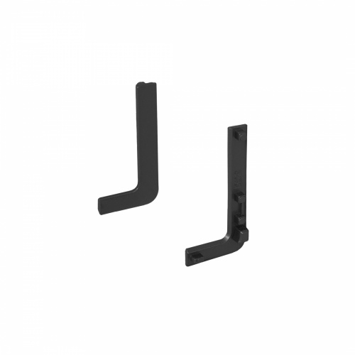 Комплект заглушек металлич. к профилю Gola, L-образных (левая+правая) черный AKS_1