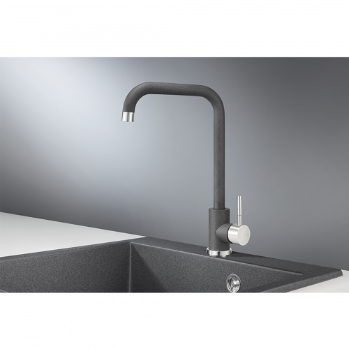 Смеситель для кухни высокий, ST-4033, графит, Granula _3