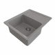 Мойка каменная, прямоугольная одночашевая, GS-3, 605*490 мм, темно-серый, врезная, Gamma Stone_preview_1