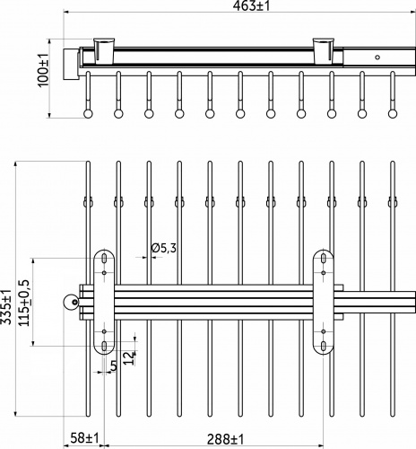 Вешалка выдвижная для брюк крепл.верх., хром AKS_2